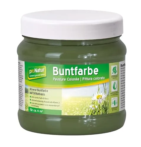 pronatur Buntfarbe Frischer Fran 750 ml | sehr starke Farb-Brillanz | frei von Lösungsmitteln, Weichmachern, Konservierungsstoffen | hoch atmungsaktiv und wasserdampfdurchlässig