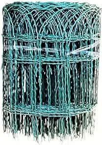 Zierzaun Ziergitter Vorgartenzaun grün Gartenzaun Beetumrandung Maschendrahtzaun 40cm hoch / 10m lang - Grundpreis pro m 1,50 EUR