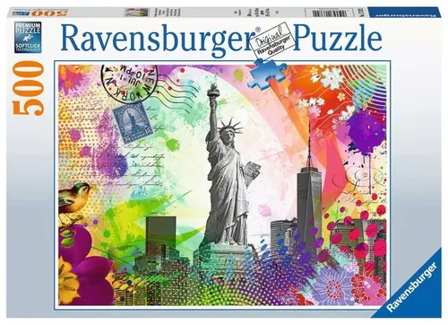 Ravensburger Puzzle 500 Teile Ravensburger Puzzle Postkarte aus New York 17379, 500 Puzzleteile