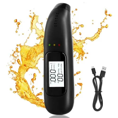 Mapille Alkoholtester Polizeigenau, Professioneller Alkoholmessgerät mit Digitalem Farbigem LCD-Anzeige, polizeilich genaues Alkoholmessgerät, für den Einsatz zu Hause oder auf Partys