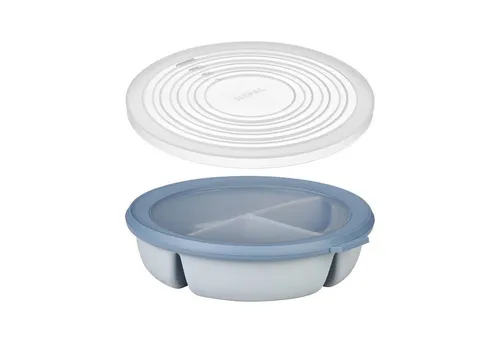 Mepal Lunchbox Bento Schüssel Set, Nordic Blue - Brotdosen und multifunktional: Ideal für Meal-Prep mit drei Fächern, luftdicht und BPA-frei, perfekt für die Mikrowelle und als Kühlschrank-Organizer.