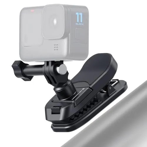 K&F CONCEPT Magnetic Rucksack Halterung Clip Mount für DJI Osmo Action 5 Pro, Schultergurt Halterung180° Schwenkbare für Go Pro Hero 13/12/11/10, Osmo Actoin 6/5 Pro/4, Insta360 X5 X4 X3, DJI Osmo 360