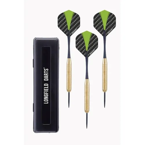 Longfield Steel Tip Dart-Set - 3 Darts aus Messing (22 g) Engelhart