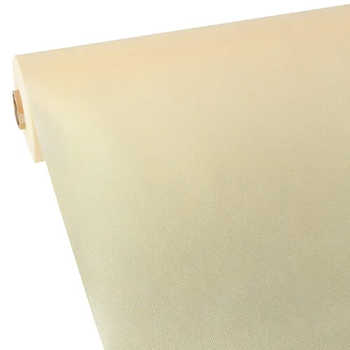 Papstar Vlies Tischdeckenrolle 40m x 1,18m creme - Hochwertige Tischdecke aus strapazierfähigem PP-Vlies, weich wie Stoff und abwaschbar. Ideal für Feiern und Veranstaltungen, schützt Ihre Tische stilvoll und effektiv.