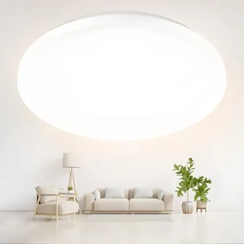 WARMELLE Deckenlampe LED Deckenleuchte,Ø31cm Rund,18W,1800LM,Neutralweiß 4000K,CRI>80,Flimmerfrei,für Schlafzimmer,Flur,Wohnzimmer