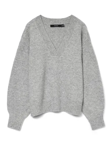 VERO MODA Vmboom Ls V-Neck Pullover Noos - Pullover für Damen, stylischer V-Ausschnitt und bequemer Schnitt, perfekt für lässige Looks und jeden Anlass.