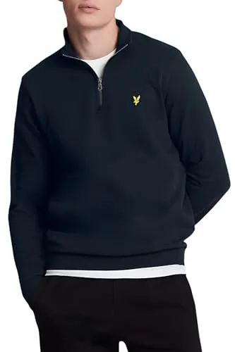 Lyle & Scott Premium Troyer Herren – 100% Baumwolle | Stilvolles Half Zip Sweatshirt - Sweatshirt für Herren aus 100% Baumwolle, bietet hervorragenden Tragekomfort und minimalistisches Design. Perfekt für lässige und schicke Outfits.