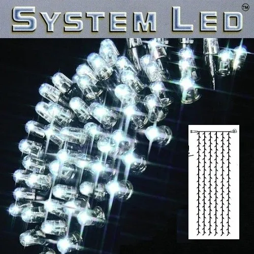 System LED Lichtervorhang 204er 1x4m cool light schwarz, mehrfarbig,Star Trading