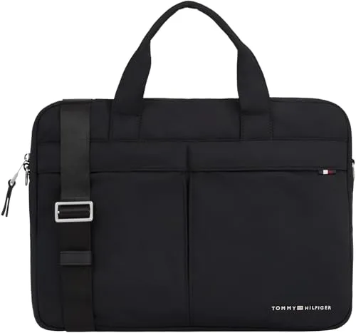 Tommy Hilfiger Herren Laptoptasche Signature Computer Bag in schwarz von Tommy Hilfiger