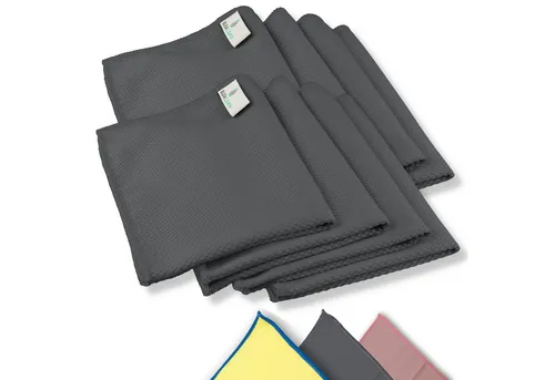 ELEXACLEAN Mikrofaser Fenstertücher Reinigungstücher (80% Polyester, 20% Polyamid (Mikrofaser), Set, 40x30 cm, streifenfrei, fusselfrei, reinigt nur mit Wasser, ULTRA CLEAR compact)