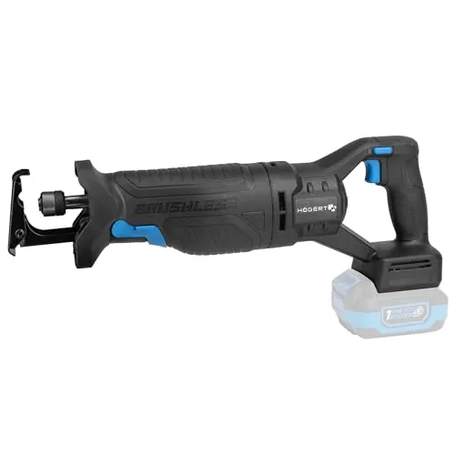 HÖGERT TECHNIK Akku-Säbelsäge 18V, bürstenloser Motor, kabellos, 0-3000 U/min, 28mm Sägeblatthub, werkzeugloser Klingenwechsel, Metallgetriebe, Anti-Vibrationsgriff, Ohne Akku