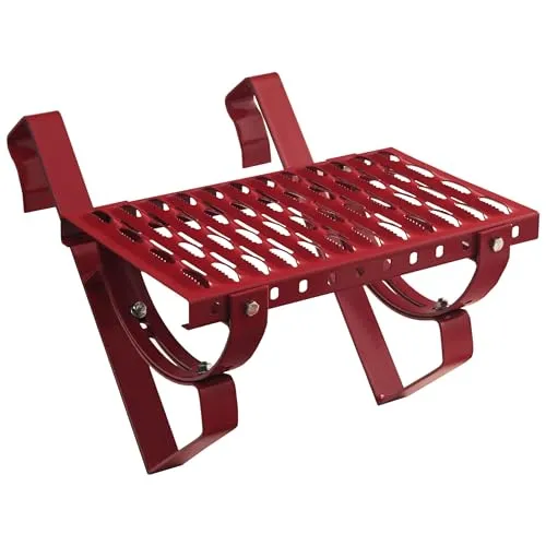 Parotec Dachtritt 120 cm für Schornsteinfeger Komplett Steigtritt für Dachziegel und Dachpfanne zum Einhängen Laufrost inkl. Montagematerial, 10 Farben (RAL 3004 - Kirsche)
