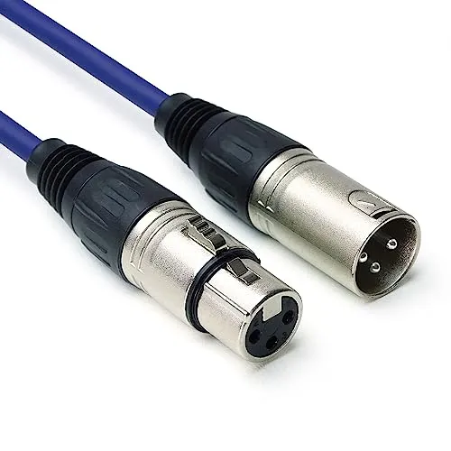keepdrum DMX004 BL 3m DMX Kabel Blau 3-pol XLR-Lichtkabel 100Ohm