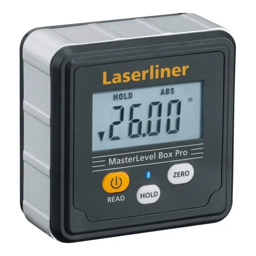 Laserliner MasterLevel Box Pro (BLE) 081.262A - Digitale Wasserwaage für präzise Messungen mit Bluetooth für einfache Datenübertragung. FlipDisplay sorgt für optimale Lesbarkeit bei Über-Kopf-Messungen.