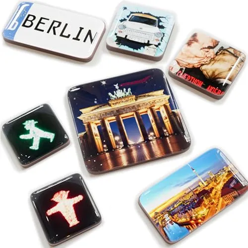 United1871 Berlin Souvenirs Kühlschrankmagnete, 7-Teiliges Set - Magnete Mit Motiven Als Andenken, Passend Zur Reise Gutschein