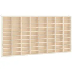 vidaXL Wandvitrine, Sammlervitrine mit 80 Fächern, Hängevitrine für Wohnzimmer Esszimmer Schlafzimmer, Wandregal Hängeregal Vitrine Deko