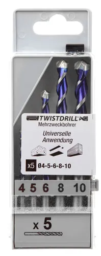 Produktbild Mehrzweckbohrer Set 5-Teilig – Universelles Bohrer Set für jeden Einsatz