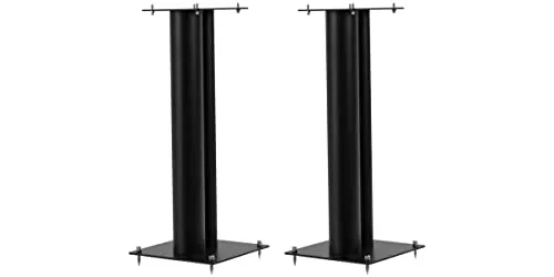 norstone Lautsprecherständer Stylum 3 Black satin - Lautsprecher Zubehör mit stabiler Stahlkonstruktion, belastbar bis 50kg, pulverbeschichtet und ideal für den Indoor-Einsatz. Höhe 80cm für optimalen Klang.