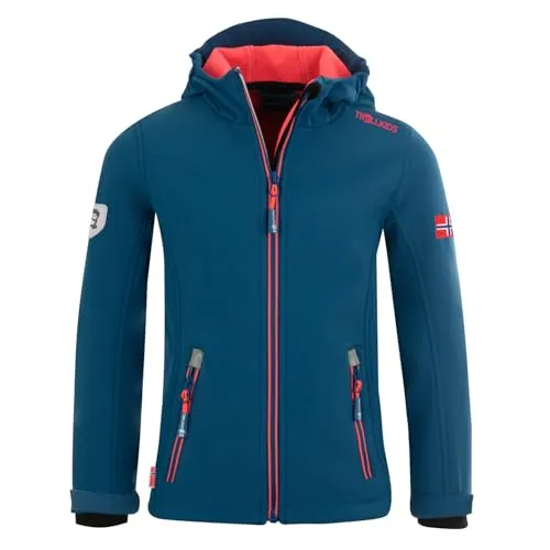 Trollkids Trollfjord Softshelljacke Blau 116 cm von TROLLKIDS