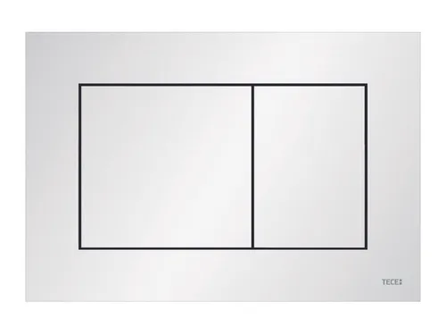TECE TECEnow WC-Betätigungsplatte 9240417 - Weiß Matt - Sanitärinstallation, elegante und flache Betätigungsplatte mit gummigepufferten Tasten, ideal für flächenbündigen Einbau und kompatibel mit Reinigungstabs.