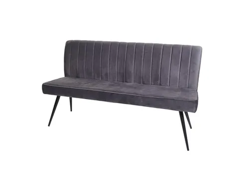 PROREGAL® Sitzbank Sitzbank HxBxT 90x160x60cm Samt Metall 160cm DunkelgrauGarderobenbank