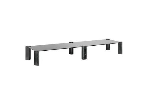 Ergonomischer Glas Monitorständer für 2 Monitore - Schwarz - Bürostühle: Stilvoller Monitorständer aus Glas, fördert eine ergonomische Haltung und schafft Platz auf Ihrem Schreibtisch.