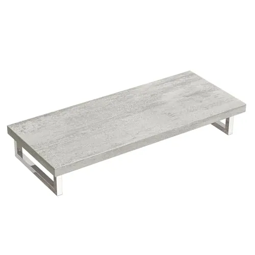 doporro Waschtischplatte für Aufsatzwaschbecken 50x120cm - Waschplätze: Hochwertige Greige-Optik, pflegeleicht und schimmelresistent. Inkl. Edelstahl-Träger für hohe Tragkraft und platzsparendes Design.
