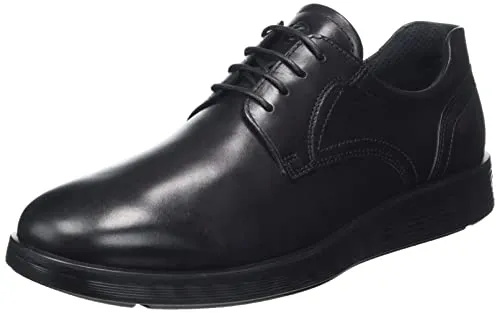 Ecco Herren S LITE HYBRID Shoe, Schwarz, 43 EU - Herren-Sneaker aus hochwertigem Leder mit gepolstertem Schaftrand für optimalen Komfort und nahtloser ECCO FLUIDFORM Verarbeitung für flexibles Gehen.