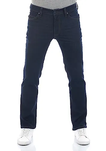 MUSTANG Jeans Herren Stretch Straight Fit Tramper Jeanshose Hose Denim, Farbe:Super Dark (1014412-5000-943), Größe:33W / 32L