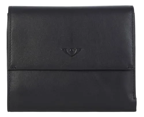 VOi Geldbörse Soft Jodie Wallet Black - Elegante Portemonnaie aus hochwertigem Kalbsleder mit RFID-Schutz, 10 Fächer für Karten und viel Stauraum für Scheine und Münzen.