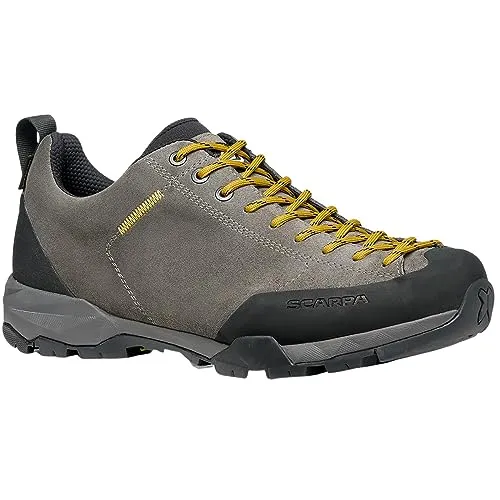 Scarpa Mojito Trail GTX Titanium / Mustard (41,5) - Wanderschuhe für Herren, atmungsaktiv und ideal für Spaziergänge, Städteausflüge oder leichte Wanderungen. Ausgestattet mit Gore-Tex Futter für Wasserdichtigkeit und Komfort.