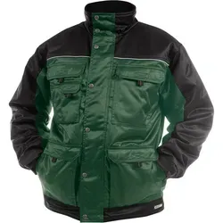 DASSY® Tignes Zweifarbige Beaver Winterjacke - flaschengrün/schwarz - S