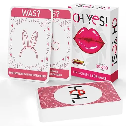 Private Games OH YES! Pink – Erotisches Kartenspiel für Paare ab 18 – Sinnliches Sexspiel & Erotikspiel mit 30.600 Szenarien – Erwachsene Spiele für Zweisamkeit & Fantasie – Spiel für Paare & Gruppen