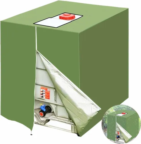 IBC Tank Abdeckung 1000l Wassertank - Schutzhülle in Grün - Schützen Sie Ihren 1000l Wassertank mit dieser robusten und witterungsbeständigen Abdeckung. Ideal für den Außenbereich und sorgt für eine lange Lebensdauer des Tanks.
