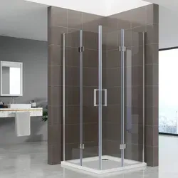 i-flair Falttür Duschkabine 70x95x180 cm aus  6 mm Sicherheitsglas in Chromoptik - DK62 - Silber