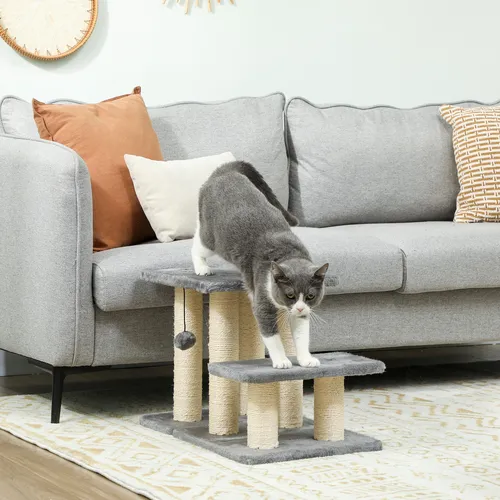PawHut Hundetreppe 3 Stufen 54 cm Hoch Haustiertreppe für Kleine Hunde