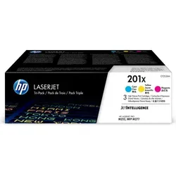 HP 201X (CF253XM) - 3er-Set Tonerkartuschen in cyan, magenta und gelb, hervorragende Druckqualität und bis zu 6.900 Seiten Druckleistung