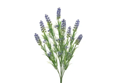 Kunstblume Lavendel Büschel 8 Blüten Kunstblume Kunstpflanze H: 44cm violett, MARELIDA, Höhe 44 cm