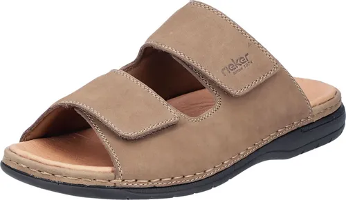 Rieker Herren Sandalen 25594 - Clogs & Pantoletten für Herren mit weicher Decksohle und Komfortweite für maximalen Komfort, ideal für den leichten Einstieg dank Klettverschluss.
