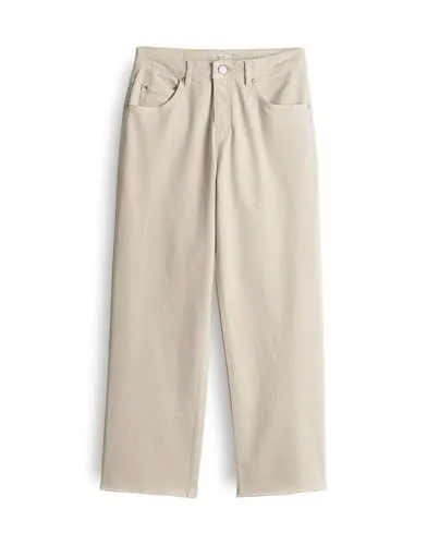 OPUS 7/8-Jeans Momito mit Fransen in beige von OPUS