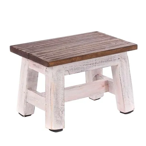 DESIGN DELIGHTS Holz HOCKER Monte - Rustikaler Pflanzenhocker aus Mahagoni - Hocker fürs Kinderzimmer, handgefertigt aus Mahagoni Recyclingholz, ideal für Blumen und Pflanzen, verleiht jedem Raum eine natürliche Eleganz.