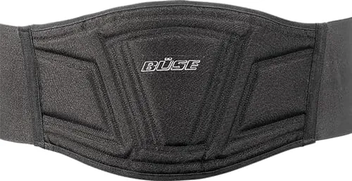 Büse Stream Nierengurt, Schwarz, L - Nierengurt aus robustem 600 D Textilgewebe, ideal für optimalen Halt und Komfort beim Motorradfahren.