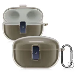 kwmobile Hülle kompatibel mit Sony WF-1000XM5 - Hardcover Schutzhülle Etui Case Cover Kopfhörer - Transparent Schwarz - Transparent