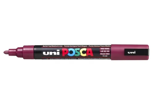 POSCA Pigmentmarker (PC-5M) weinrot in rot von uni-ball