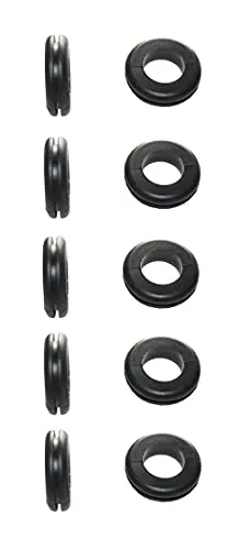 Durchgangstüllen Kabeldurchführung Kabeldurchlass 4mm schwarz 10 Stück (0306)