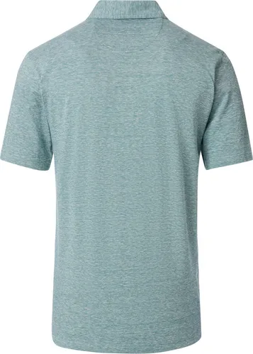 Casa Moda Polo Türkis Melange Regular Fit - Poloshirt aus hochwertigem Leinen-Baumwollmix, bietet hohen Tragekomfort und eleganten Look. Ideal für legere Anlässe und vielseitig kombinierbar.