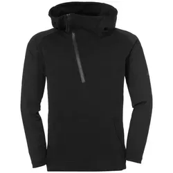 uhlsport Herren Essential Pro Zip-Hoodie, schwarz, S - Herren-Sweatjacke mit innovativem Materialmix für optimalen Tragekomfort und elastischen Ripp-Ärmeln für ideales Fitting. Perfekt für Sport und Freizeit.