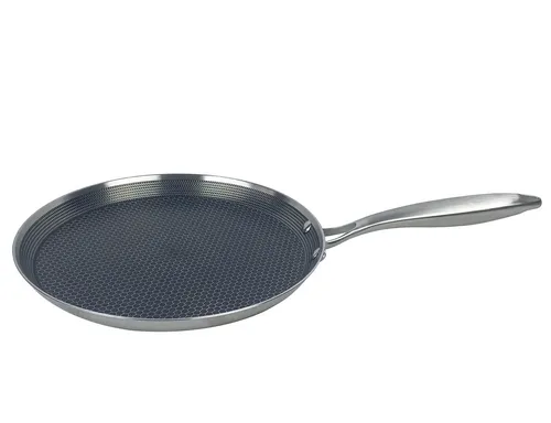 Rungassi Crêpepfanne Ø24 cm – Edelstahl Antihaft-Pfanne für köstliche Crepes - Entdecken Sie die Rungassi Crêpepfanne für perfekte Crepes und Pfannkuchen! Aus hochwertigem Edelstahl mit Antihaftbeschichtung – ideal für alle Herdarten, auch Induktion. Genießen Sie müheloses Wenden und eine leicht zu reinigende Oberfläche.