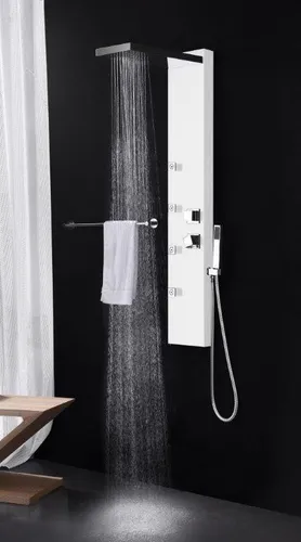 Duschpaneel UGELLO (weiß) in weiß von Glasdeals