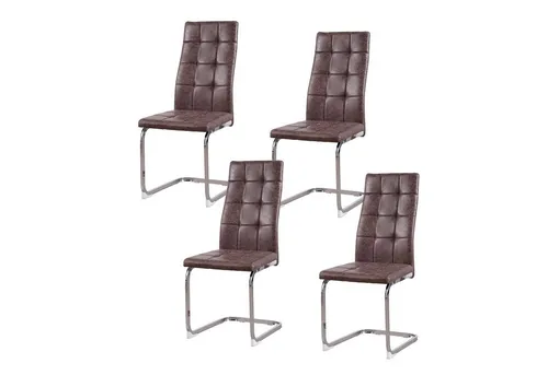 HTI-Living Schwingstuhl Ginny Vintage 4er Set in braun von HTI-Line